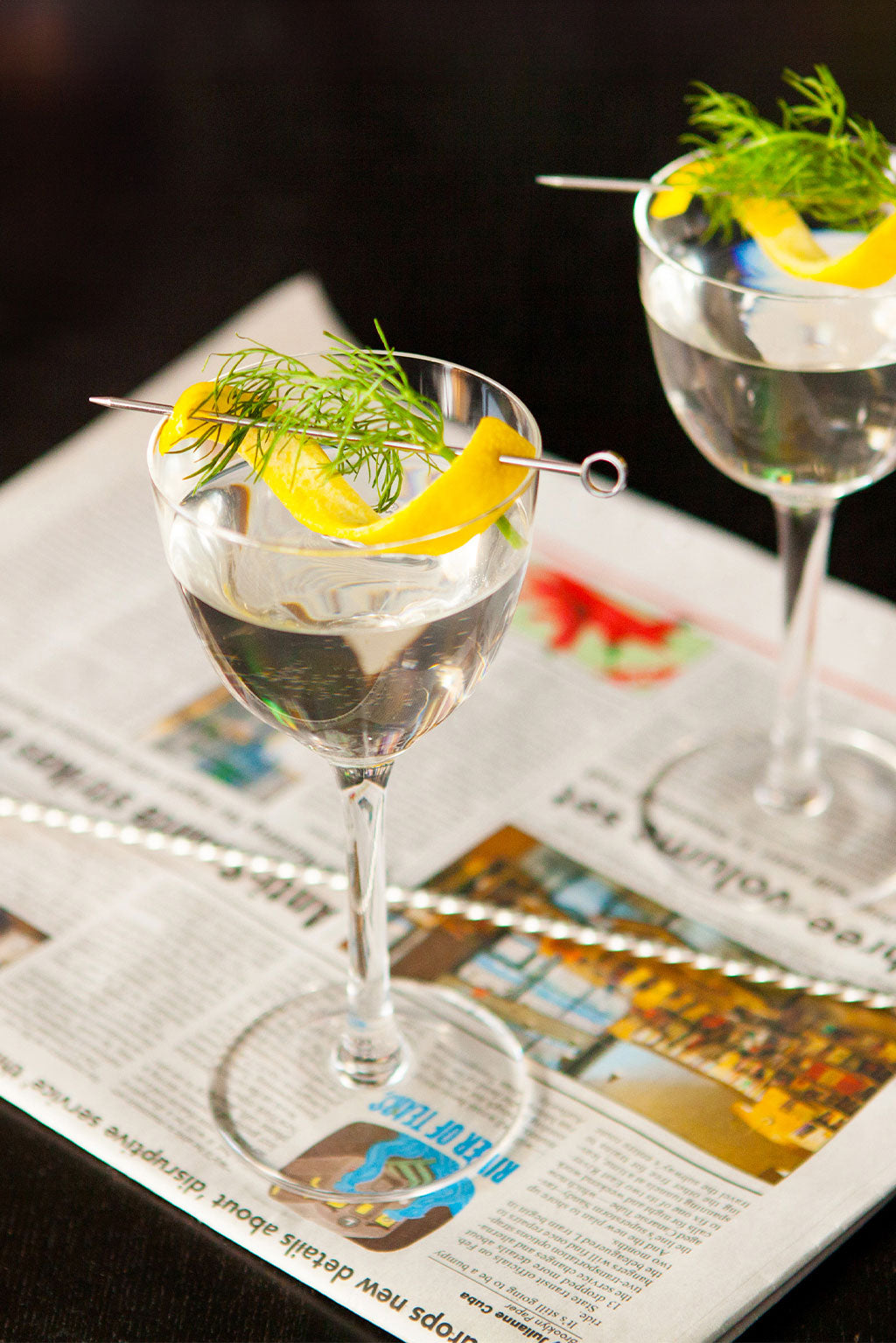 Two Martinis in glasses